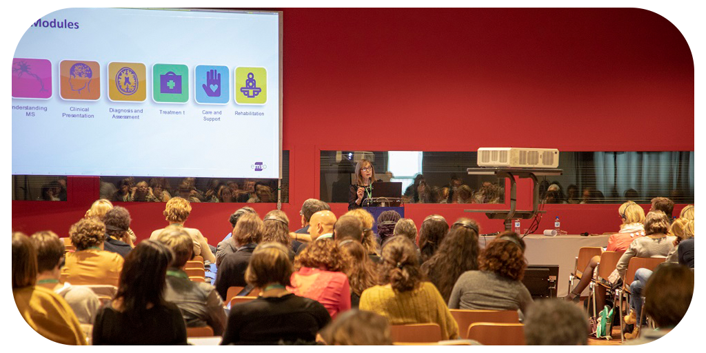 On April 16th 2019, the MS Nurse PROfessional accredited e-learning training curriculum was officially launched in France at the Jnfl - Journées de Neurologie de Langue Française - annual neurological conference, attended by over 3,000 healthcare professionals in Lille.Dr Olivier Heinzleif, leading neurologist and President of French MS Society, Catherine Mouzawak, MS Nurse Champion in France and member of MS Nurse Pro Steering Committee, and Anne Winslow, former EMSP President & current Chair of the MS Nurse Pro Steering Committee had the honour to mark the launch of the MS Nurse Pro to an audience of French nurses and healthcare professionals.