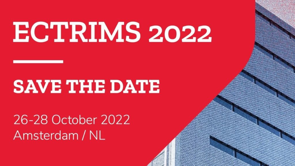 ECTRIMS 2022 Congress save the date 26-28 October in Amsterdam banner