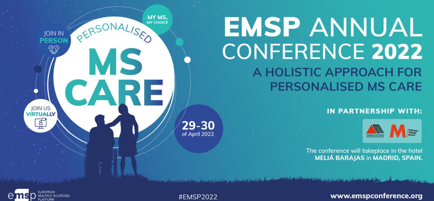 EMSP Annual Conference 2022 Personalised MS Care 29-30 April 2022Banner