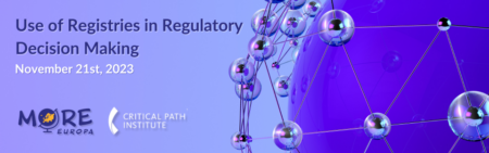 Training poster with the title Use of Registries in Regulatory Decision Making and date and time : 21 November 2023 from 14:00-16:00 CEST