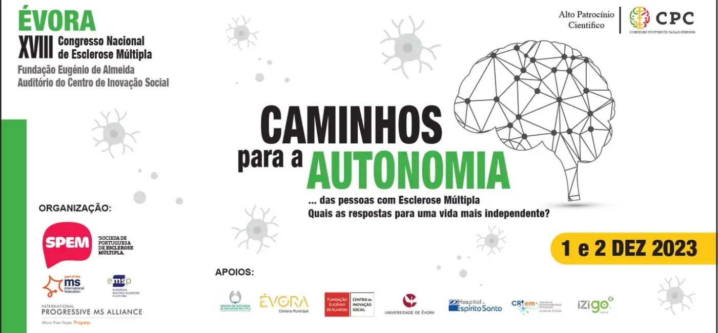Poster of the The 18th edition of the National Multiple Sclerosis Congress (CNEM) in Portuguese