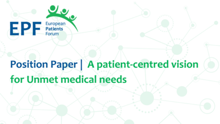 Position paper: A patient-centered vision for Unmet medical needs